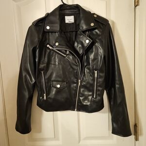Black Faux Leather Jacket